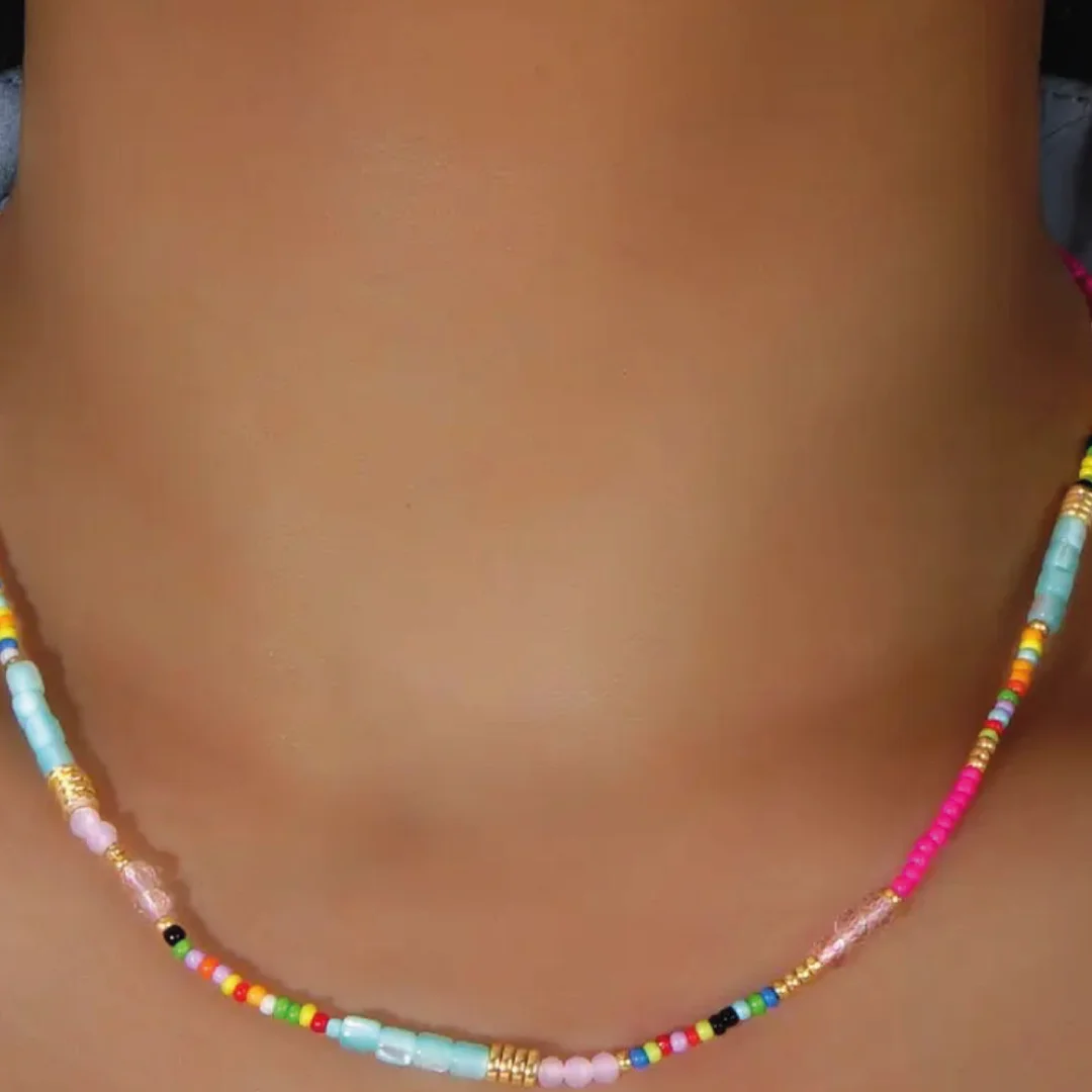 Collar Cuentas Multicolor