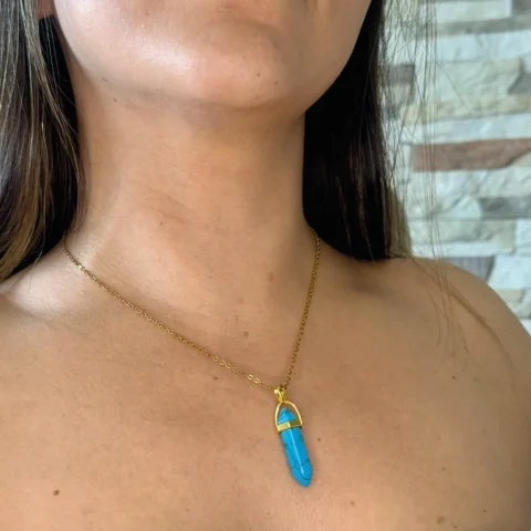 Collar de Cristal Azul