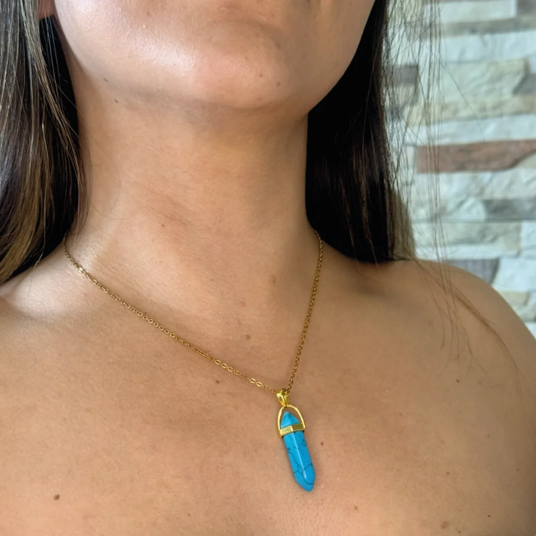 Collar de Cristal Azul