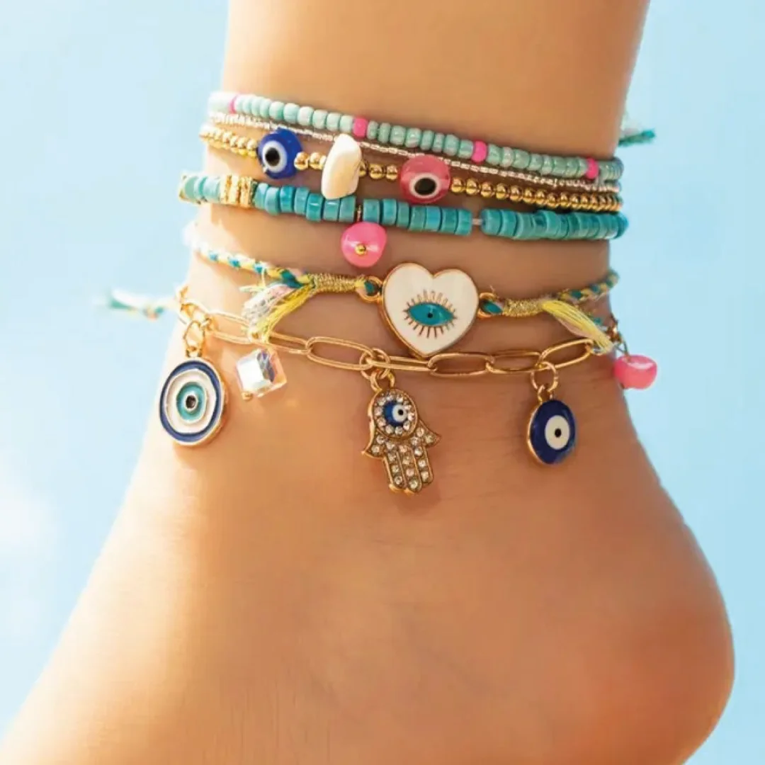 Pulseras Arcoiris Tobillo